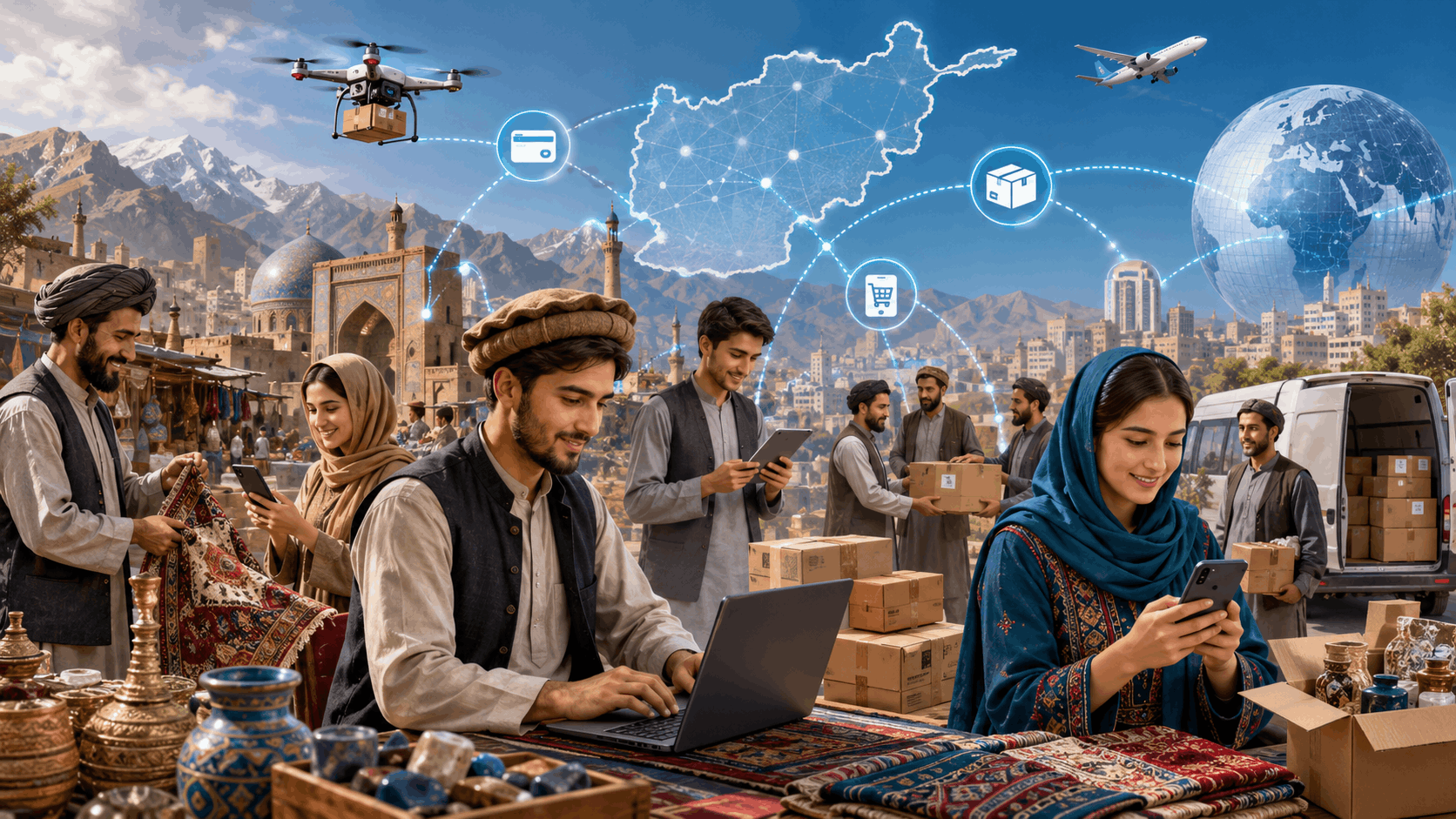 خرید از بازار آنلاین در افغانستان